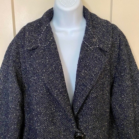 CAbi Black Wool-blend Tweed Swing Jacket Blazer Coat Small - Picture 5 of 15